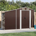 Garden Shed Brown 277x93x179 Cm Galvanised Steel Tlapxb