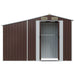 Garden Shed Brown 277x93x179 Cm Galvanised Steel Tlapxb