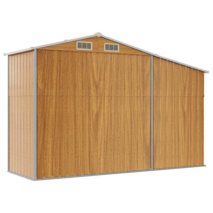 Garden Shed Brown 277x93x179 Cm Galvanised Steel Tlapxx