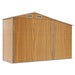 Garden Shed Brown 277x93x179 Cm Galvanised Steel Tlapxx