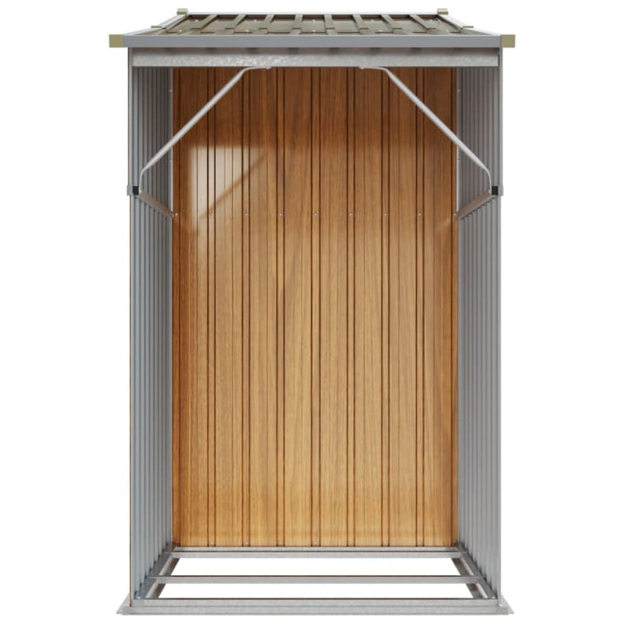 Garden Shed Brown 277x93x179 Cm Galvanised Steel Tlapxx