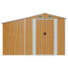Garden Shed Brown 277x93x179 Cm Galvanised Steel Tlapxx