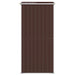 Garden Shed Dark Brown 192x108x223 Cm Galvanised Steel