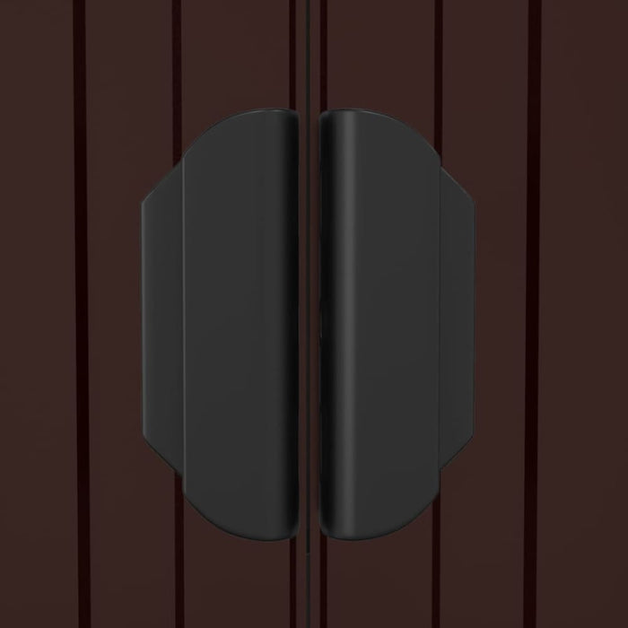 Garden Shed Dark Brown 192x108x223 Cm Galvanised Steel