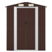 Garden Shed Dark Brown 192x108x223 Cm Galvanised Steel