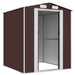 Garden Shed Dark Brown 192x191x223 Cm Galvanised Steel