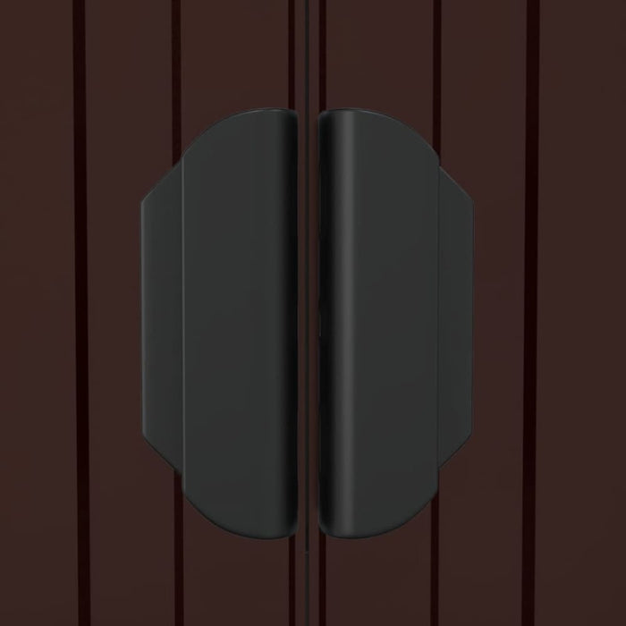 Garden Shed Dark Brown 192x191x223 Cm Galvanised Steel
