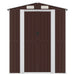 Garden Shed Dark Brown 192x191x223 Cm Galvanised Steel