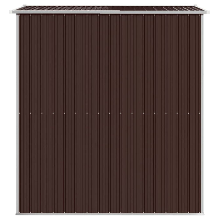 Garden Shed Dark Brown 192x191x223 Cm Galvanised Steel
