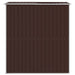 Garden Shed Dark Brown 192x191x223 Cm Galvanised Steel