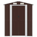 Garden Shed Dark Brown 192x274x223 Cm Galvanised Steel