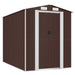 Garden Shed Dark Brown 192x274x223 Cm Galvanised Steel