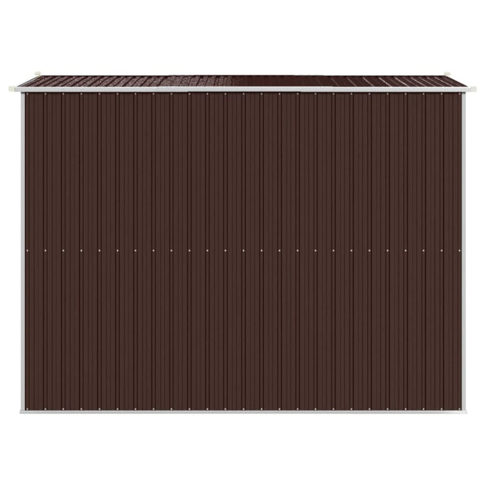 Garden Shed Dark Brown 192x274x223 Cm Galvanised Steel