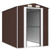 Garden Shed Dark Brown 192x274x223 Cm Galvanised Steel
