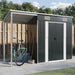 Garden Shed with Extended Roof Anthracite 277x110.5x181 Cm