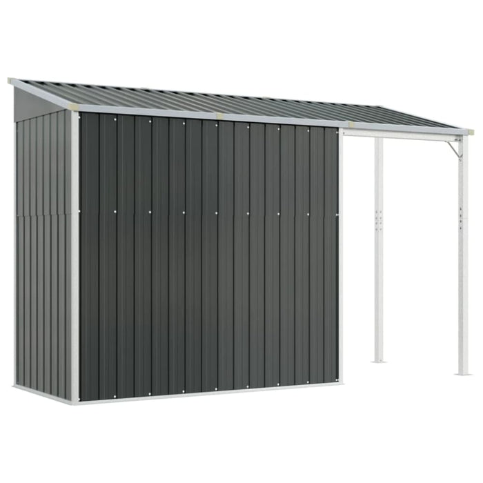 Garden Shed with Extended Roof Anthracite 277x110.5x181 Cm