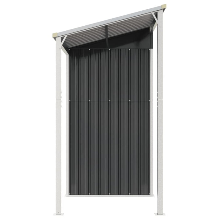 Garden Shed with Extended Roof Anthracite 277x110.5x181 Cm