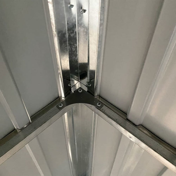 Garden Shed With Extended Roof Green 277x110.5x181 Cm Steel