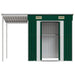 Garden Shed With Extended Roof Green 277x110.5x181 Cm Steel