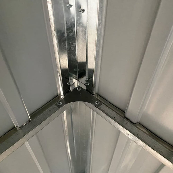 Garden Shed With Extended Roof Light Brown 277x110.5x181 Cm