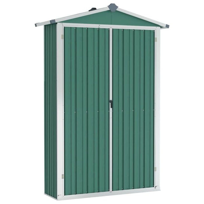 Garden Shed Green 116x45x175 Cm Galvanised Steel Altbo