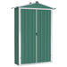 Garden Shed Green 116x45x175 Cm Galvanised Steel Altbo