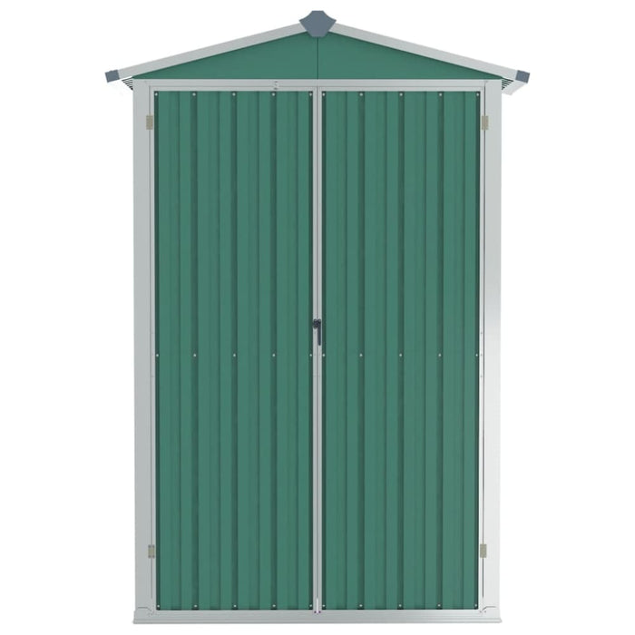 Garden Shed Green 116x45x175 Cm Galvanised Steel Altbo