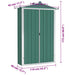 Garden Shed Green 116x45x175 Cm Galvanised Steel Altbo