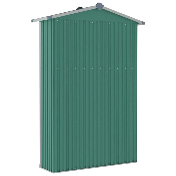 Garden Shed Green 116x45x175 Cm Galvanised Steel Altbo