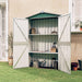 Garden Shed Green 116x45x175 Cm Galvanised Steel Altbo