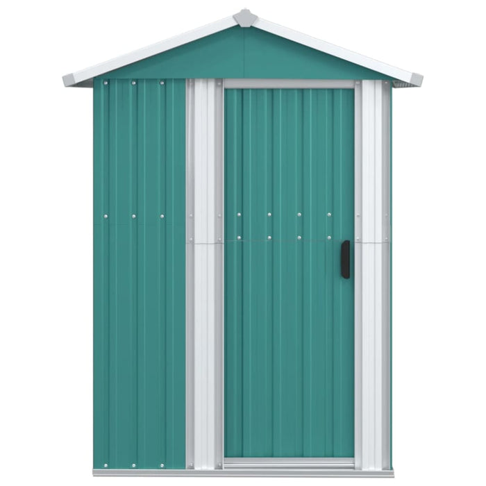 Garden Shed Green 126x97.5x177 Cm Galvanised Steel Tolxtt