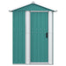 Garden Shed Green 126x97.5x177 Cm Galvanised Steel Tolxtt