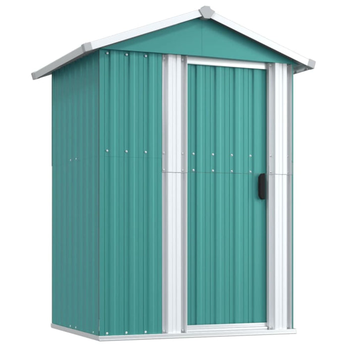 Garden Shed Green 126x97.5x177 Cm Galvanised Steel Tolxtt