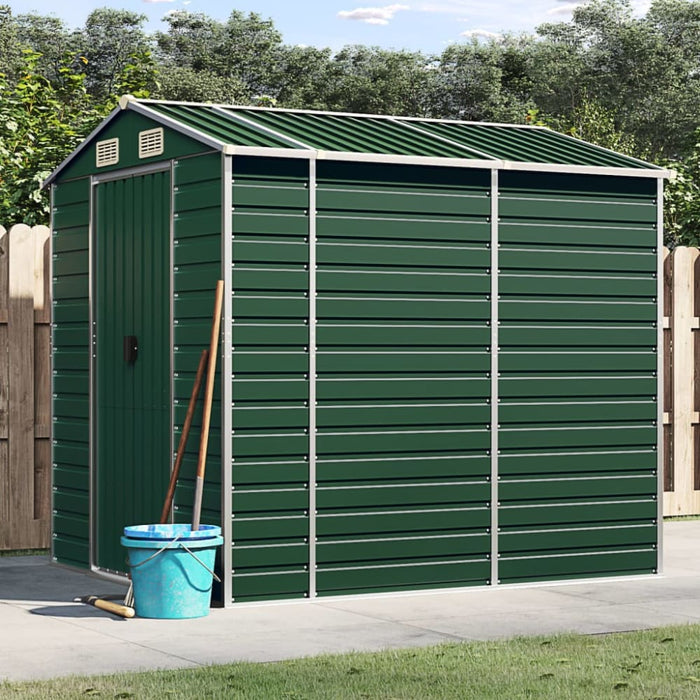 Garden Shed Green 191x215x198 Cm Galvanised Steel Tonnxtx