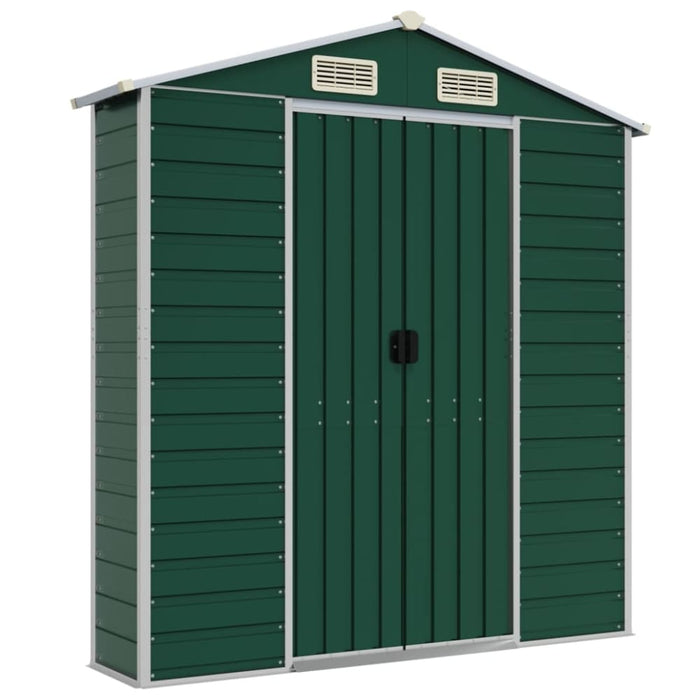 Garden Shed Green 191x215x198 Cm Galvanised Steel Tonnxtx