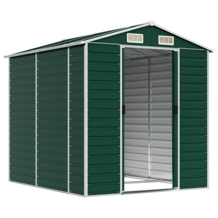 Garden Shed Green 191x215x198 Cm Galvanised Steel Tonnxtx