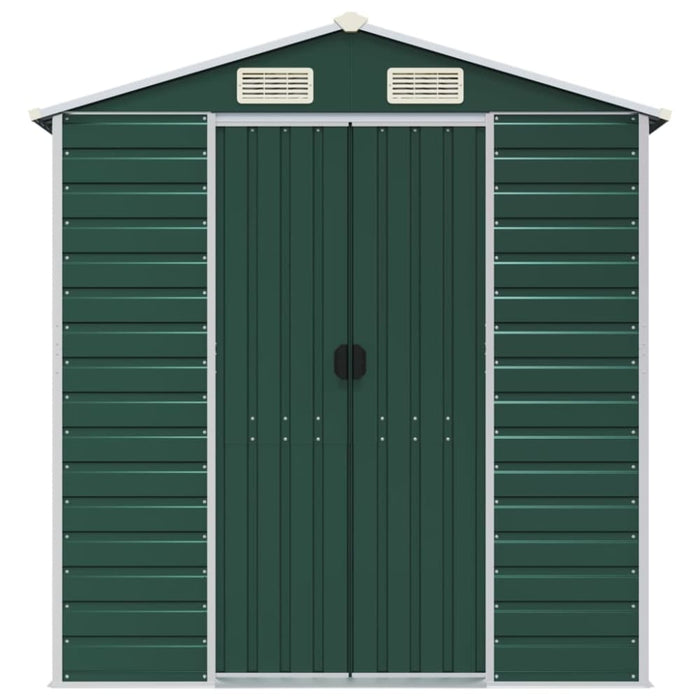 Garden Shed Green 191x215x198 Cm Galvanised Steel Tonnxtx