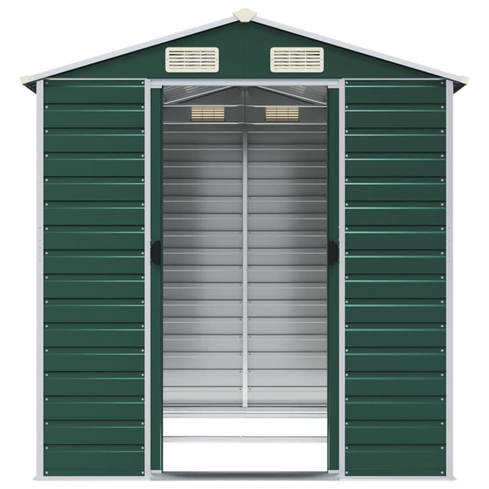 Garden Shed Green 191x215x198 Cm Galvanised Steel Tonnxtx