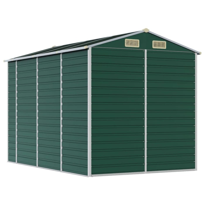 Garden Shed Green 191x300x198 Cm Galvanised Steel Tonnxtt