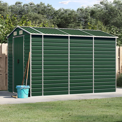 Garden Shed Green 191x300x198 Cm Galvanised Steel Tonnxtt