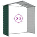 Garden Shed Green 191x300x198 Cm Galvanised Steel Tonnxtt