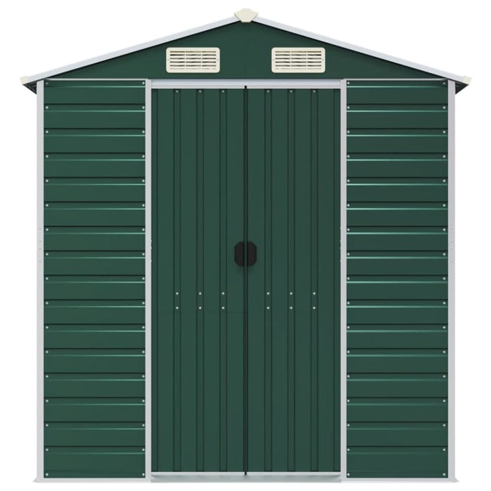 Garden Shed Green 191x300x198 Cm Galvanised Steel Tonnxtt