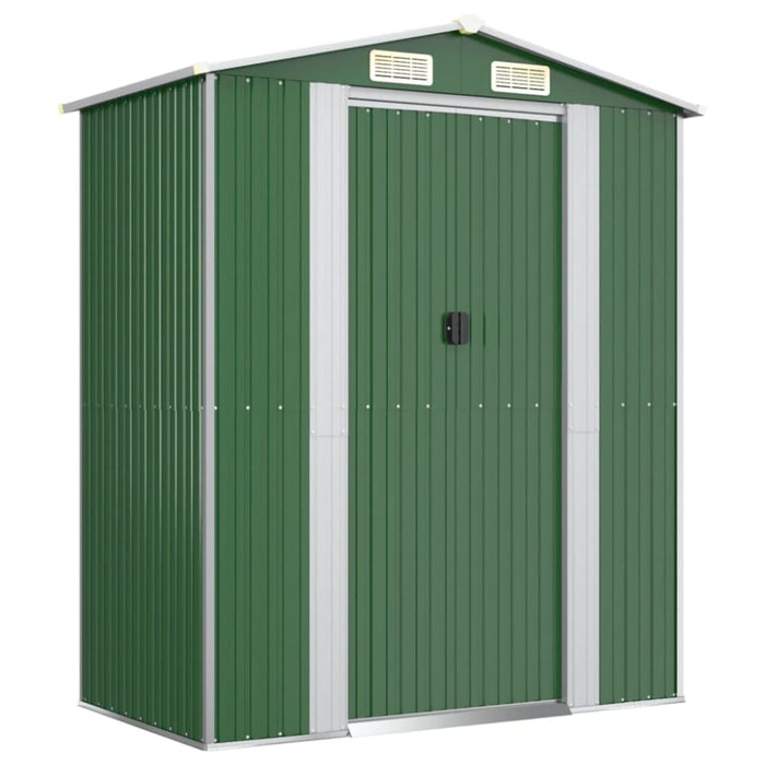 Garden Shed Green 192x108x223 Cm Galvanised Steel Tokxli