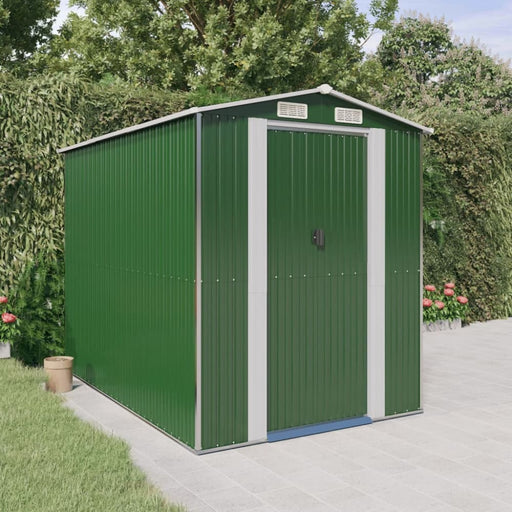 Garden Shed Green 192x274x223 Cm Galvanised Steel Toaiaxn