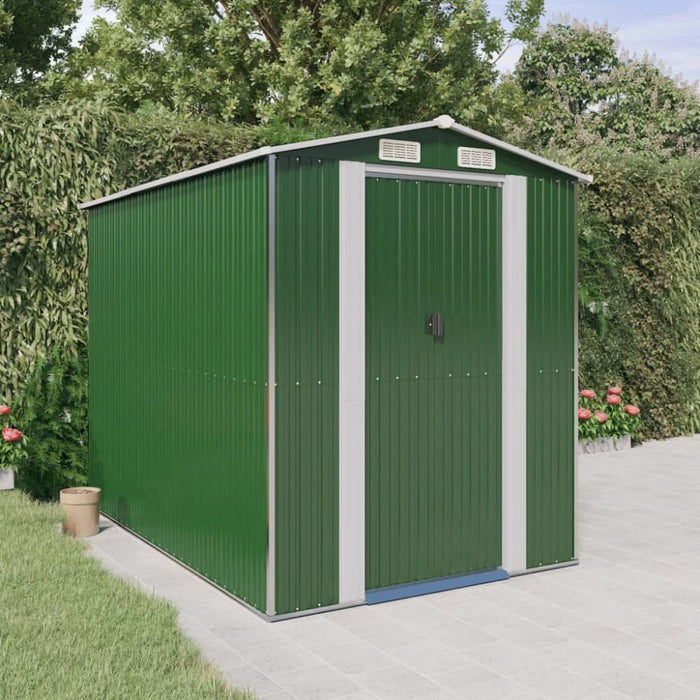 Garden Shed Green 192x274x223 Cm Galvanised Steel Toaiaxn