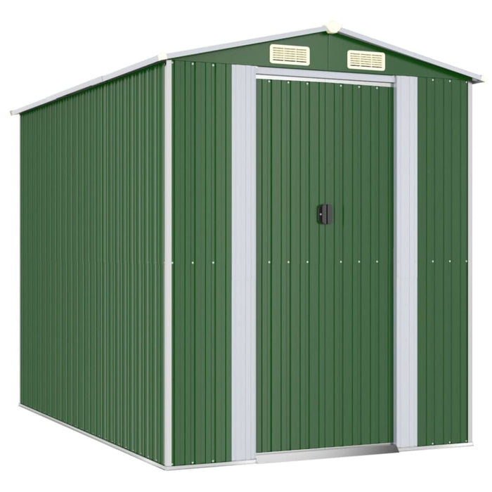 Garden Shed Green 192x274x223 Cm Galvanised Steel Toaiaxn