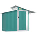 Garden Shed Green 270x130x208.5 Cm Galvanised Steel Tolxax