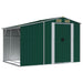 Garden Shed Green 277x192.5x179 Cm Galvanised Steel Tonnxnl