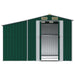 Garden Shed Green 277x192.5x179 Cm Galvanised Steel Tonnxnl