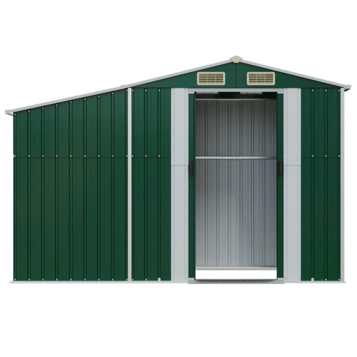 Garden Shed Green 277x93x179 Cm Galvanised Steel Tlapoa